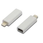 Digitus AK-600501-000-W iPhone Lightning 8 Pin to Micro USB Tip B Erkek-Dişi Beyaz Iphone Dönüştrücü Adaptör
