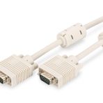 Digitus Assmann AK-310103-150-E Vga Monitör Bağlantı Kablosu, Hd15 M/M, 15.0M, 3Koaksiyel/7C, 2Xferrit, Be