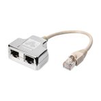 Digitus Cat. 5e Patch Kablo Adaptörü, Zırhlı, 2 x RJ45 Dişi 1 x RJ45 Erkek, Kablo Mesafesi 0.19 Metre