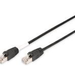 Digitus CAT 6 S-FTP Dış Mekan Patch Kablosu, Cu, PE AWG 27/7, Siyah Renk, 3 CAT 6 S-FTP