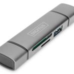 Digitus Çift Kart Okuyucu Hub, USB-C™ / USB 3.0, OTG ( Combo Kart Okuyucu Hub (USB-C + USB 3.0), 1