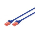 Digitus DK-1617-005/B 50 cm UTP Cat6 Mavi CU LSZH AWG 26/7 Patch Kablo