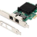DIGITUS IO Kartı - PCIe - RJ45 Ağ Kartı - 2 Port - Gigabit Ethernet - 1 Gbit/s - PCI-Express