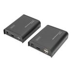 DIGITUS Professional DS-55202 - HDMI Ağ KVM Extender - IP uyumlu - Cat 5e, Cat 6 - Set (Verici/Alıcı) - Siyah