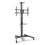 Digitus TV-araba için ekrana kadar 178 cm, DVD ve kamera için raf, 50 kg kadar, sürülebilir, VESA 600 x 400, siyah