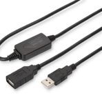 Digitus USB 2.0 Repeater / Uzatma Kablosu, USB A erkek / A dişi, 15 metre USB 2.0 R