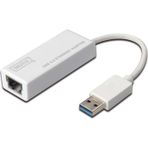 Digitus USB 3.0 Gigabit Ethernet Adaptörü, 1 x 10/100/1000 RJ45 Dişi Yuva, USB-A Erkek Konnektör<