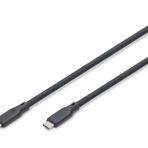 DIGITUS USB 3.2 Gen1 bağlantı kablosu - 2 m - USB Tip C - USB Tip C - 5 Gbit/s - 100 W güç kaynağı - esnek silikon kablo - siyah - iPad, iPhone, Android akıllı telefonlar, tabletler, dizüstü