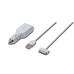 Digitus Usb Araç İçi Çakmaklık Şarj Adaptörü Ve Şarj Kablosu, 1 X Usb Port, Giriş: 12-24v Çıkış: 5v + Apple 30pin Erkek - Usb A