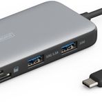 DIGITUS USB-C docking station, 8-port (USB-C Docking Station, 8-Port 2xHDMI,3xUSB3.0,1xRJ45,1xSD,1xMicroSD,1xUSB-CPD) Td