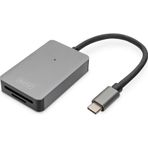 Digitus USB-C Kart Okuyucusu, 2 Port UHS-II SD4.0, TF4.0, 300Mb/s USB-C Card Reader