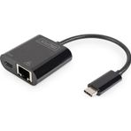 Digitus USB Tip C Gigabit Ethernet Adaptörü<br>Giriş: 1 x 10/100/1000 port<br>Çıkış: 1 x