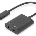 DIGITUS USB Type-C Dağıtıcı Kablo, Tip C - 3,5 mm + Tip C St/Bu/0,2 m, Gen2, 5 A, 10 GB, Vers. 3.1, CE, sw