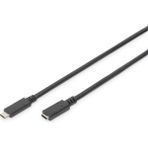 Digitus USB Type-C Uzatma Kablosu - Siyah