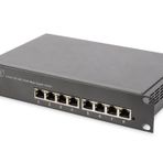 Digitus Yönetilemeyen 8 port 1000Base-T Gigabit Switch, Masaüstü Tip, 10-Inch Duvar Kabinetleri için