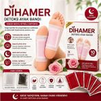 Dihamer Gül Özlü Detoks Ayak Bandı 10’lu Set – Doğal İçerikli Foot Patch, Gece Boyu Etkili Rahatlatıcı Ayak Pedi
