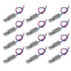 Diitao 12 ADET 6mm x 10mm DC Mini Titreşim Motorları, 1.5V 3V 12000 RPM Minyatür Mikro Çekirdeksiz Titreşimli Motor 610 Güçlü Küçük Elektrik Motorları (6x10MM)