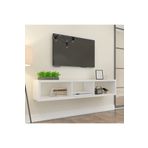 DİİZY HOME Beyaz 140 Cm Tv Ünitesi Duvar Rafı Kitaplık Tv Sehpası Tv Standı