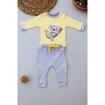 Diji Baby 1-2-3 Yaş Payetli Mickey Nakışlı Kısa Kollu Brode Etekli 2li Kız Bebek Takımı - 3 - 6 Ay - Sarı