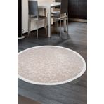 Diji Dekor Elit Vizon Yuvarlak Saçaklı Kaymaz Yıkanabilir Antibakteriyel Antistatik 130x130 cm Halı