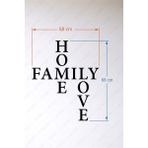 Diji Wood Home Family Love Duvar Yazısı Dekoru Ahşap - Siyah