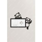 Diji Wood Panda Dekor Çocuk Odası Priz Çerçevesi