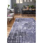 Dijidekor 8881 Gri Siyah Saçaksız Dijital Halı Kaymaz Yıkanabilir Yolluk, 160x230
