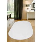 Dijidekor Beyaz Oval Post Dokuma Halı Peluş Yumuşacık Kaymaz Antibakteriyel, 200x250