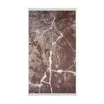 Dijidekor Dekoratif Dijital Saçaklı Kesme Halı Yolluk Yıkanabilir Antialaerjik Granit Kahve, NoColor-0a962073, 160x250