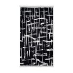 Dijidekor Dekoratif Dijital Saçaklı Kesme Halı Yolluk Yıkanabilir Antialaerjik Tual Siyah 120x450 cm, NoColor-11d90abf,