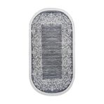 Dijidekor Dekoratif Dijital Saçaklı Oval Halı Yolluk Antialaerjik Antibakteriyel Gri, NoColor-e70642f7, 100x300