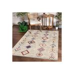 Dijidekor Halı Çok Renkli Iskandinav Saçaklı Kaymaz Kesme Ince Yolluk Kilim Salon Halısı Modelleri, K0440 Saçaksız, 80x150