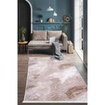 Dijidekor Halı Devetüyü Cool Karo Yıkanabilir Saçaklı Kesme Ince Yolluk Kilim Salon Halısı Modeli, DEVETÜYÜ-SAÇAKLI, 80x100