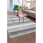 Dijidekor Halı Gri 9026 Cool Yıkanabilir Saçaksız Kesme Ince Yolluk Kilim Salon Halısı Modelleri, 120x180