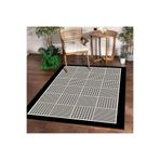 Dijidekor Halı Siyah Mt21 Yıkanabilir Saçaksız Kaymaz Kesme Ince Yolluk Kilim Salon Halısı Modeli, 100x200