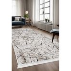 Dijidekor Karo Halı Vizon Salon Koridor Antre Mutfak Halısı Silinebilir Saçaklı, KARO-VİZON-SAÇAKLI, 100x300