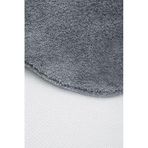 DijiDekor Koyu Gri Şekilli Post Dokuma Halı Peluş Tavşan Tüyü Hissi Antibakteriyel 100X150