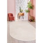 Dijidekor Lüx Post Peluş Düz Krem Oval Saçaksız Bohem Koridor Oturma Odası Ve Salon Halısı, KREM-OVAL-SAÇAKSIZ, 100x250