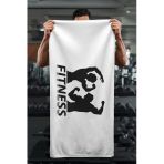 Dijital Baskı Fitness Desenli Spor Havlusu Hvl0240 Renkli 80 X 160