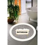 Dijital Baskı Kaymaz Taban Yıkanabilir Bathroom Banyo Paspası Yuvarlak Dc-8027