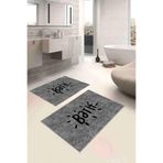 Dijital Baskılı Kaymaz Taban Bath Yıkanabilir 2li Banyo Halısı Paspas Klozet Takımı