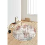 Dijital Baskılı Kaymaz Taban Yıkanabilir Yuvarlak Salon Halısı Koridor Halısı Paspas NDY-HY-1285 - 180 x 180 cm - Renkli