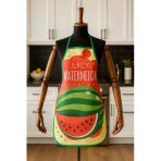 Dijital Baskılı Su Sıvı Geçirmez Leke Tutmaz Mutfak Önlüğü Watermelon