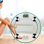 Dijital Baskül Banyo Tartı 180 Kg Kapasiteli Temperli Cam (Yuvarlak)
