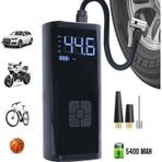 Dijital Ekranlı 5400 Mah Şarjlı Taşınabilir Oto Hava Kompresörü 4 Başlıklı Araç Lastik Top Şişirme Pompası