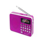 Dijital Ekranlı Şarjlı Taşınabilir Radyo Usb Tf Destekli Cep Radyosu L-938 - Pembe