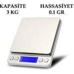 Dijital Elektronik Taşınabilir Mutfak Terazi Tartı Baskül 3 kg 0.1