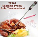 Dijital Gida Yemek Termometresi Sicaklik Olcer Tp-101 (Beyaz Renk)