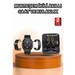 Dijital Göstergeli Bluetooth Kulaklık ve Bildirim Görebilen Akıllı Saat Alarm ve Titreşim