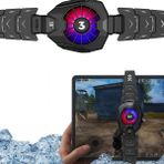 Dijital Göstergeli Rgb LED Işıklı Gamer Oyuncu Telefon ve Tablet Soğutucu - Siyah
